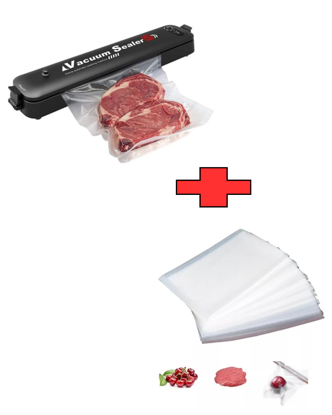 Maquina selladora al vacio + 100bolsas